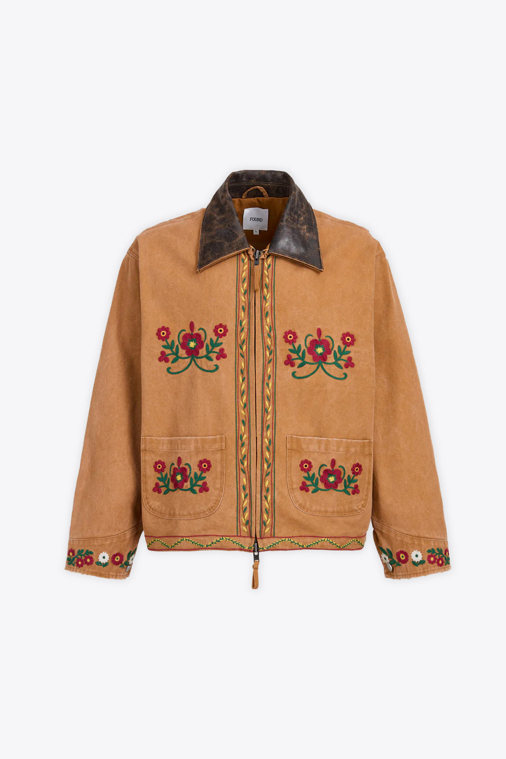 alt-image__Camel-brown-washed-canvas-jacket-with-floral-embroidery---Rosette-Canvas-Work-Jacket