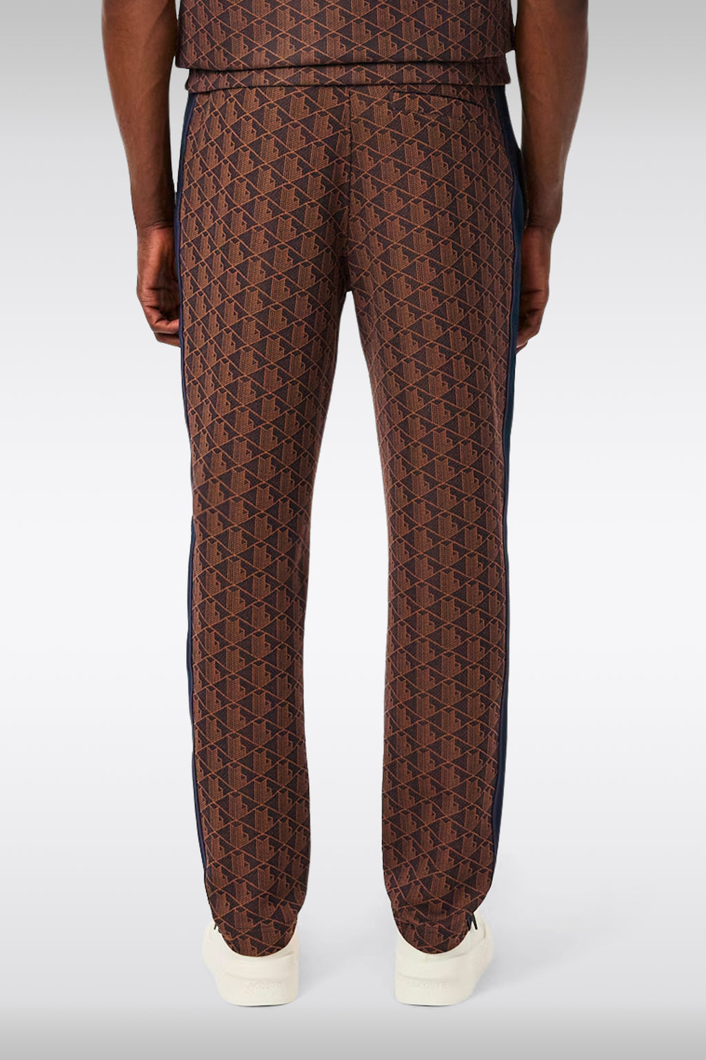 alt-image__Pantalone-con-motivo-jacquard-monogram-viola-e-arancione