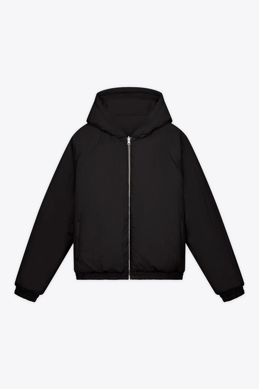 alt-image__Bomber-reversibile-nero-in-nylon-con-cappuccio---Nylon-Reversible-Jacket