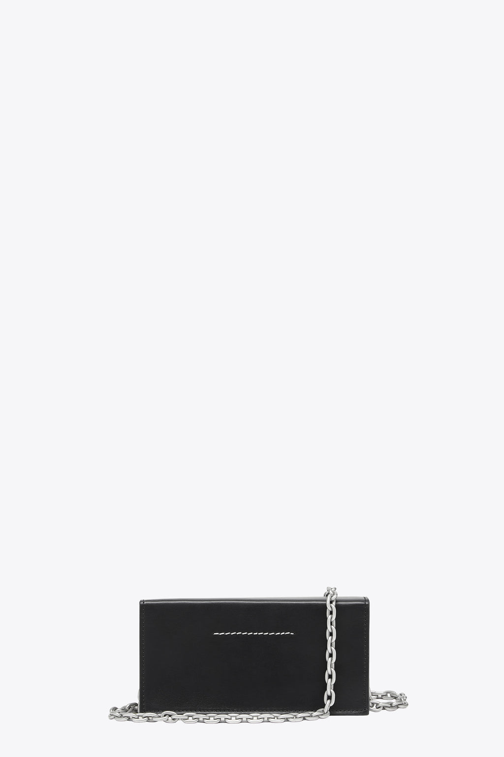 alt-image__Borsa-mini-in-pelle-nera-con-logo-numerico-e-tracolla-in-metallo