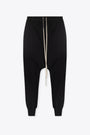 Black cotton drop crotch sweatpant - Prisoner Drawstring 