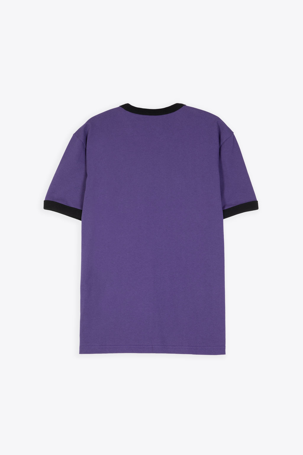 alt-image__T-shirt-in-cotone-viola-con-bordi-neri-a-coste---S/S-Ip-Ringer-T-Shirt