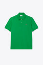Polo in cotone piquè ultra leggero verde regular fit 