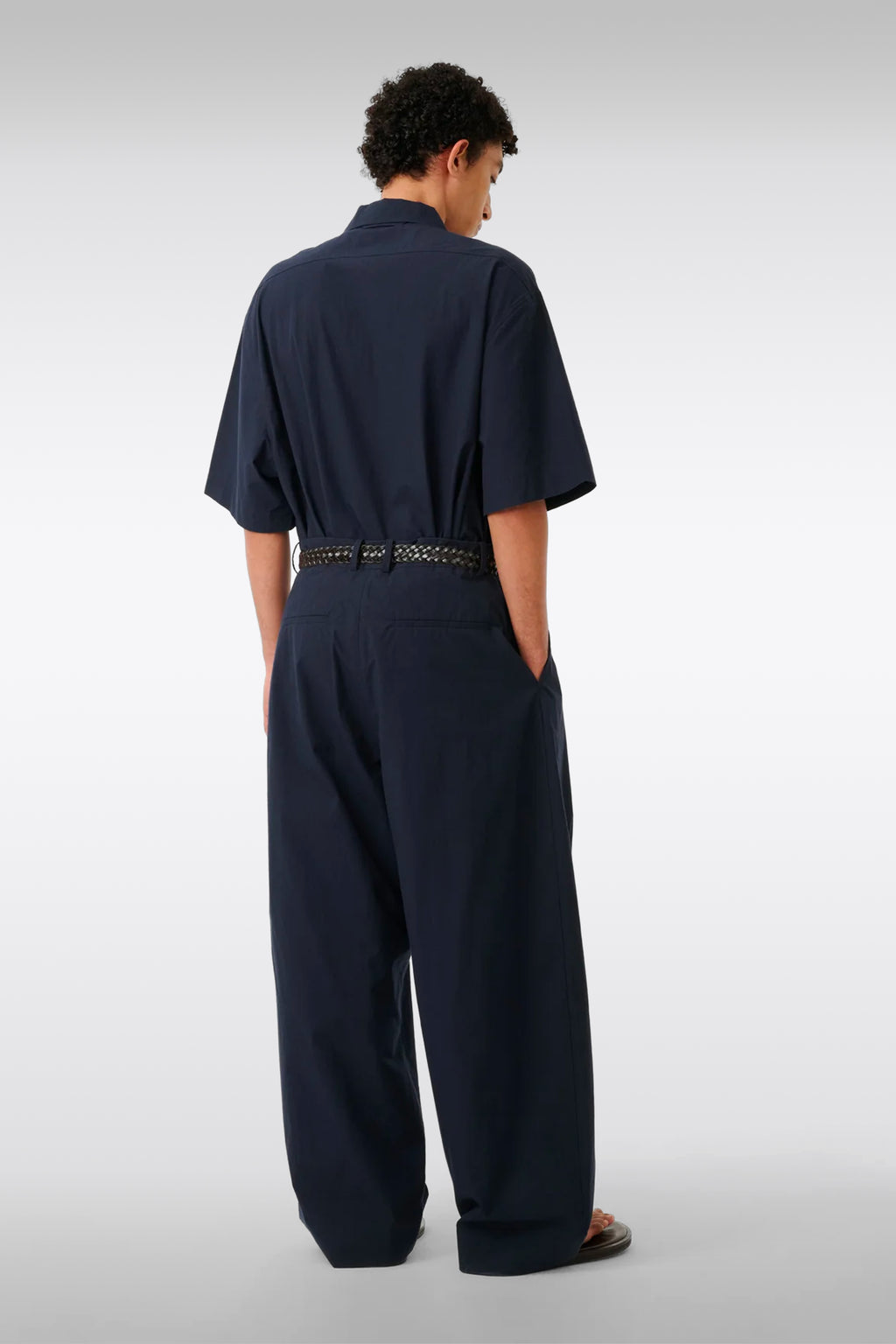 alt-image__Camicia-boxy-fit-in-popeline-di-cotone-blu-con-maniche-corte---Agios