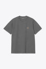 T-shirt in cotone grigio antracite con logo al petto - S/S Vista T-Shirt 