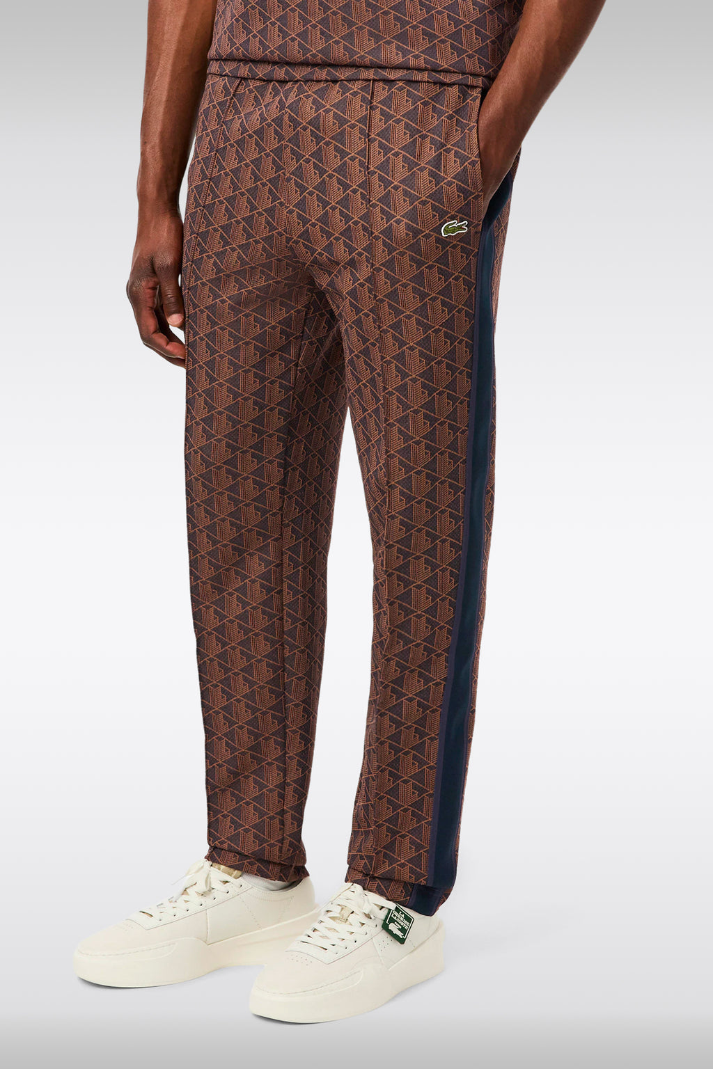 alt-image__Pantalone-con-motivo-jacquard-monogram-viola-e-arancione