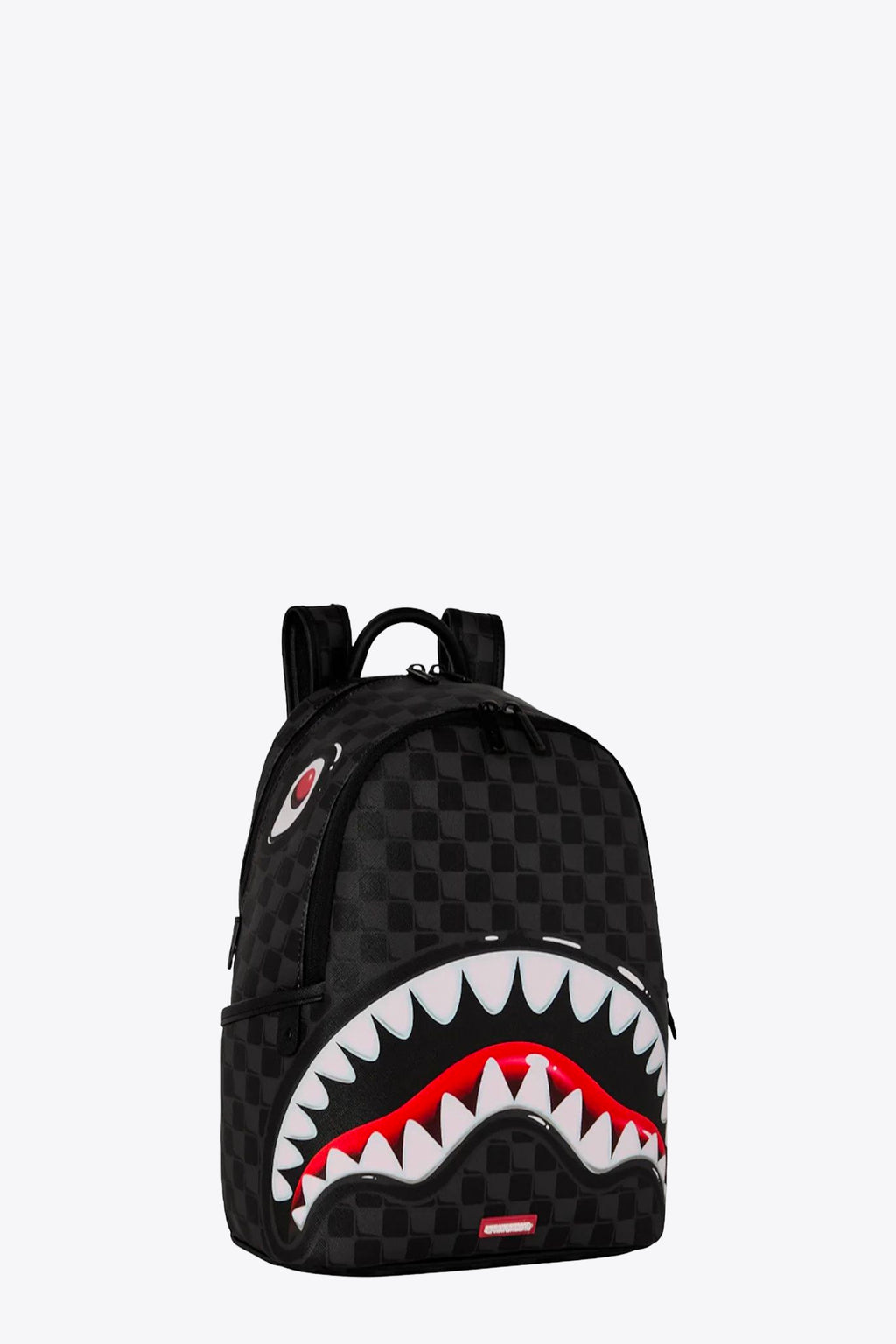 alt-image__Zaino-piccolo-in-pvc-a-scacchi-nero-con-bocca-shark-balloon---Sharks-In-Paris-Balloon-Savage-Backpack