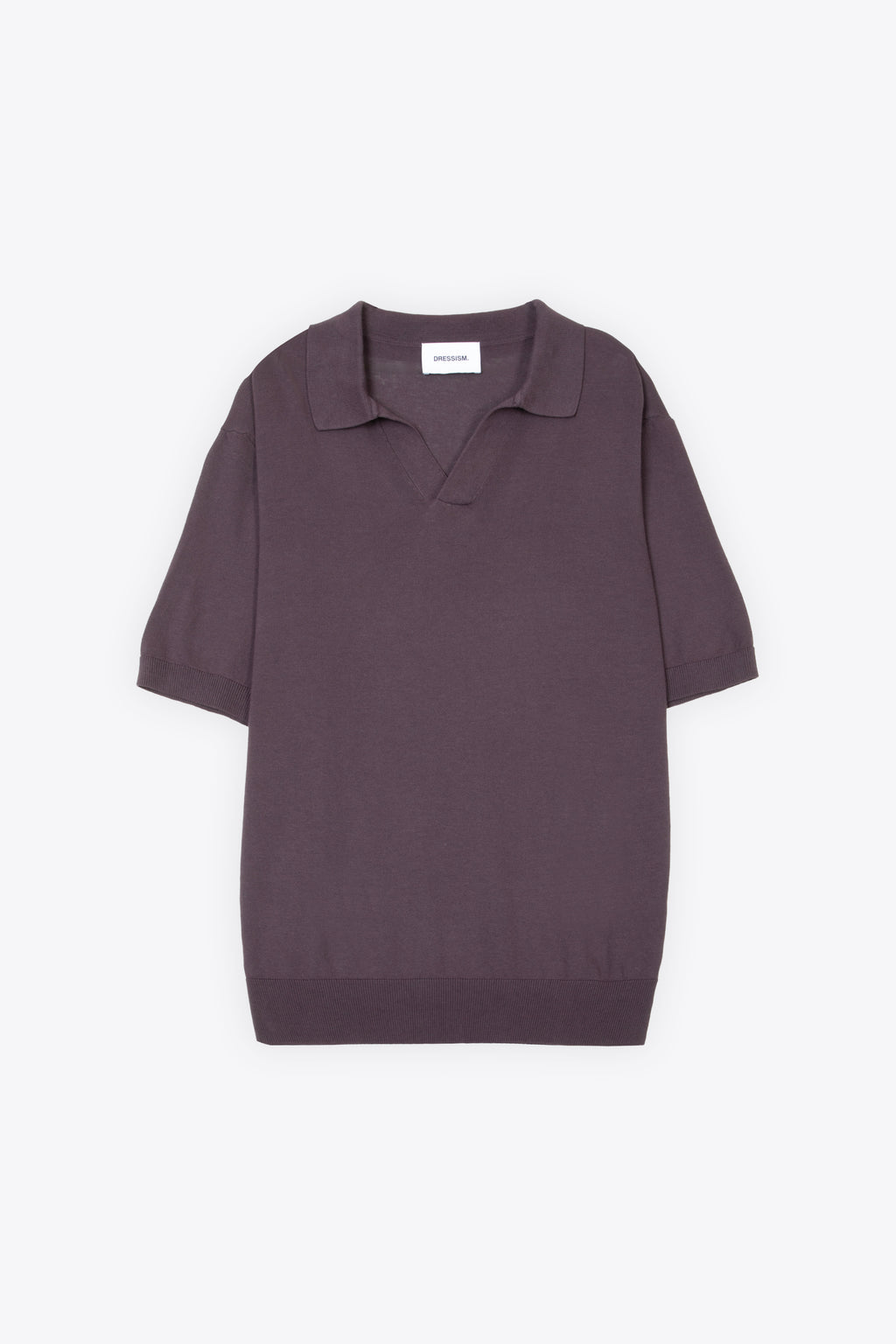 alt-image__Polo-in-cotone-marrone-con-collo-aperto