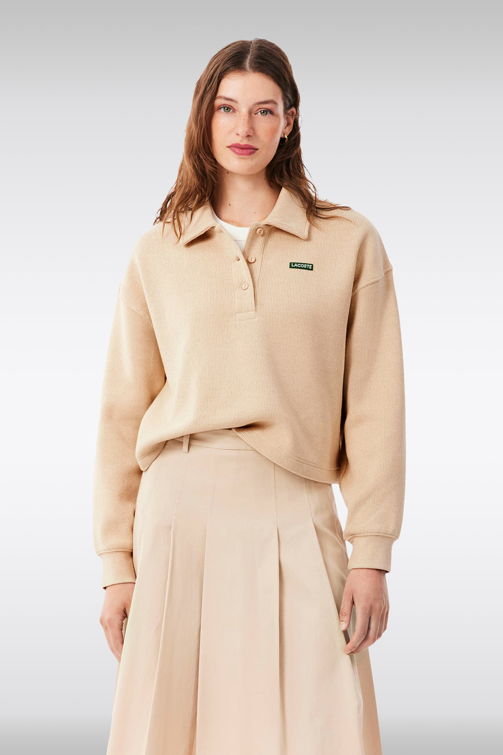 alt-image__Polo-in-maglia-a-coste-beige