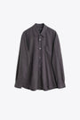 Camicia in lyocell grigio antracite con manica lunga - Initial Shirt 