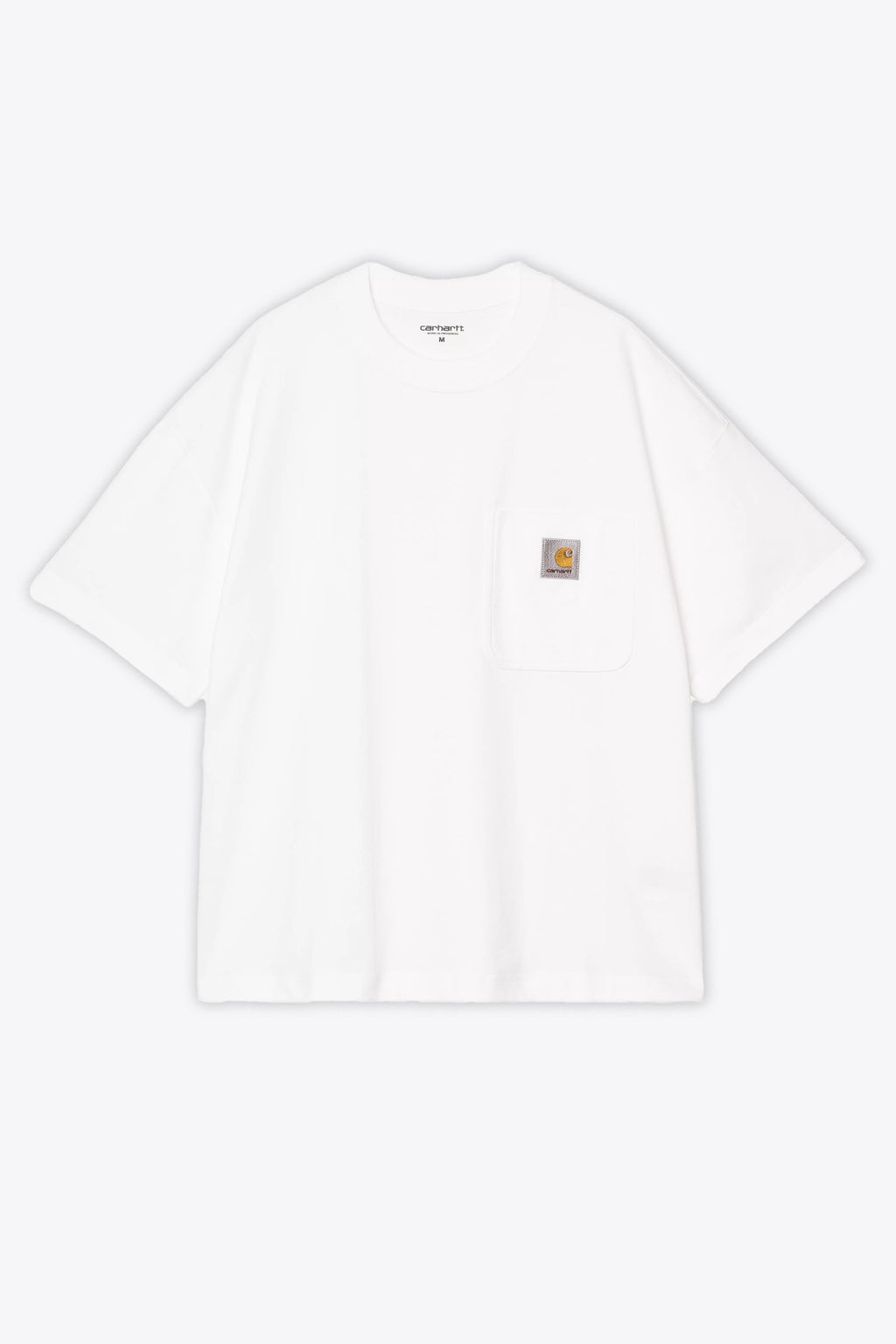 alt-image__T-shirt-bianca-boxy-fit-con-tasca-al-petto-e-logo---S/S-Work-Pocket-T-Shirt