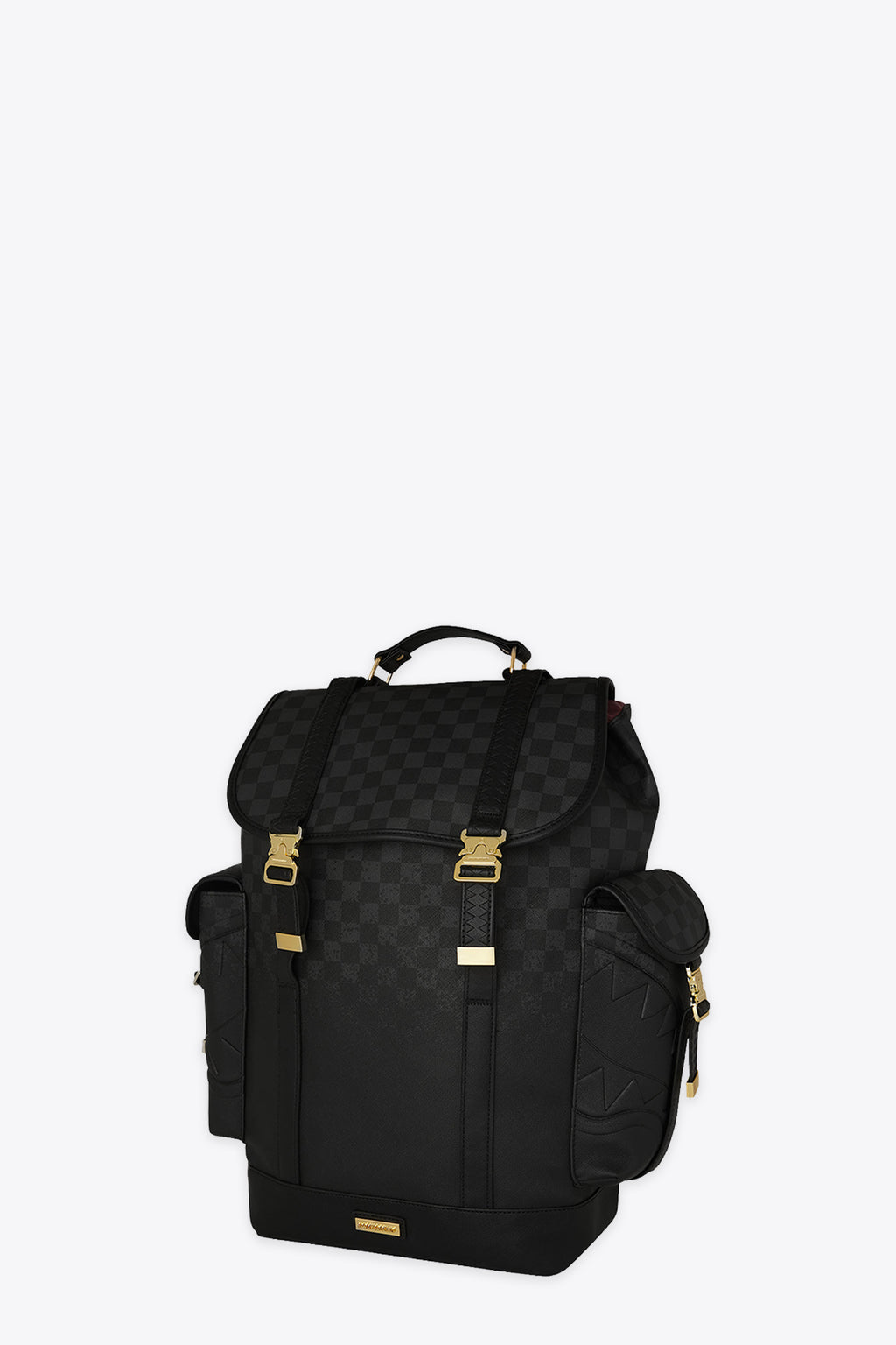 alt-image__Zaino-in-pvc-nero-a-scacchi-con-tasche-laterali---Spritz-Black-Monte-Carlo-Backback