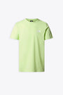 Lime green cotton t-shirt with chest logo - S/S Simple Dome Tee  