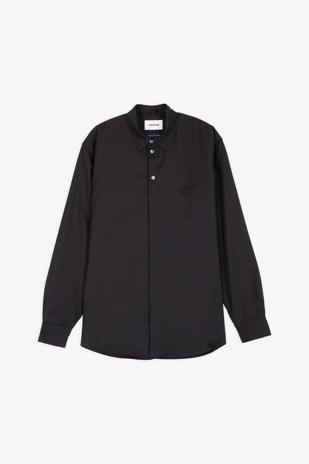 alt-image__Overshirt-nera-in-frescolana-con-maniche-lunghe