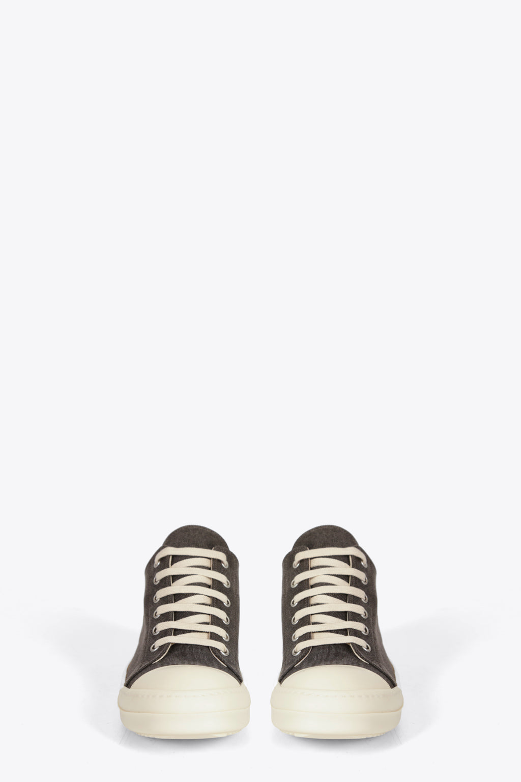 alt-image__Dark-grey-canvas-lace-up-low-sneakers---Low-Sneaks
