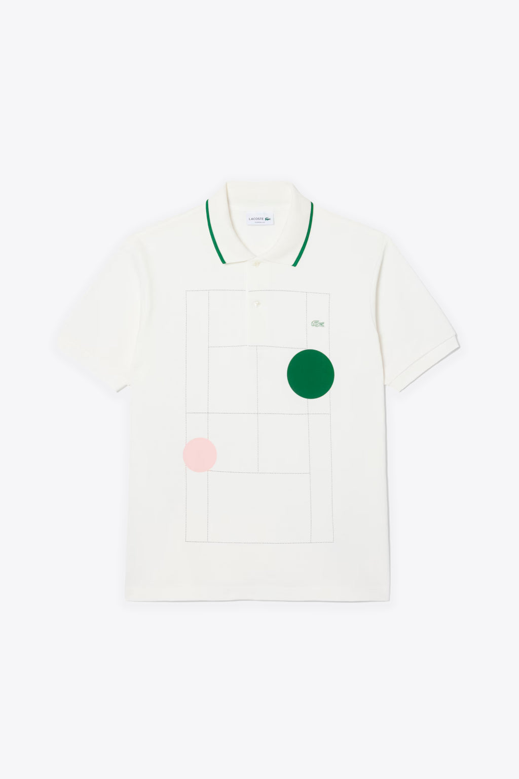 alt-image__Polo-bianca-in-cotone-piquet-con-grafica-tennis-frontale