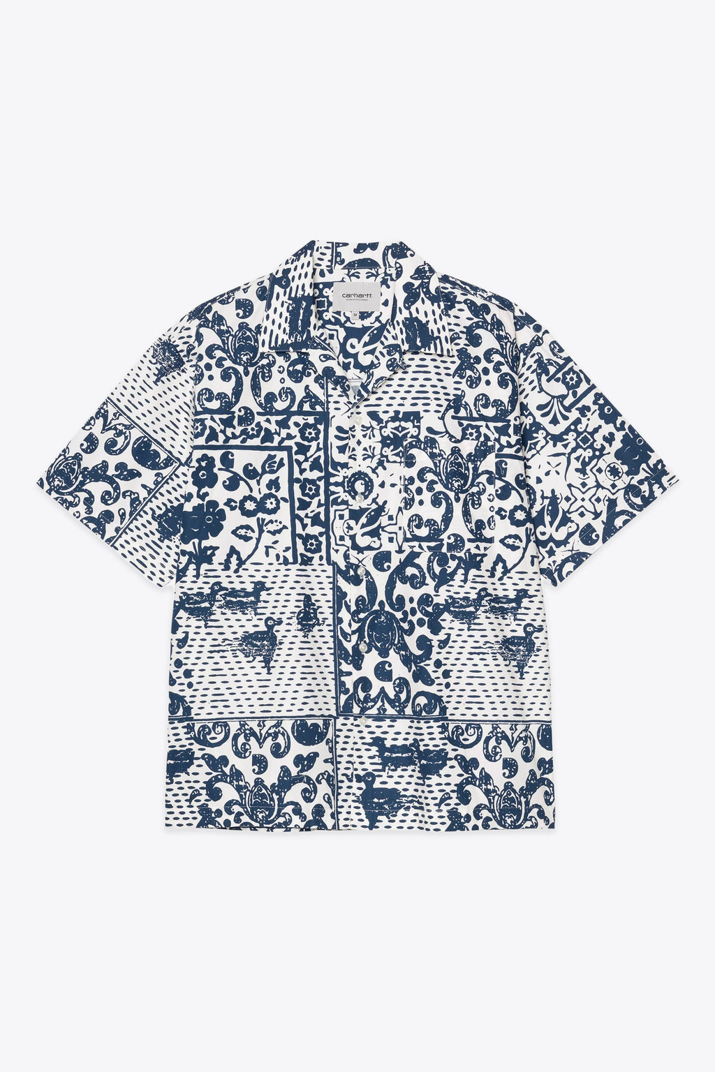 alt-image__Camicia-bowling-bianca-e-blu-con-stampa-paisley---S/S-Vestige-Shirt
