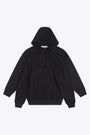 Black cotton hoodie with four sleeves 