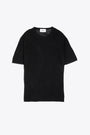 Black linen blend t-shirt 