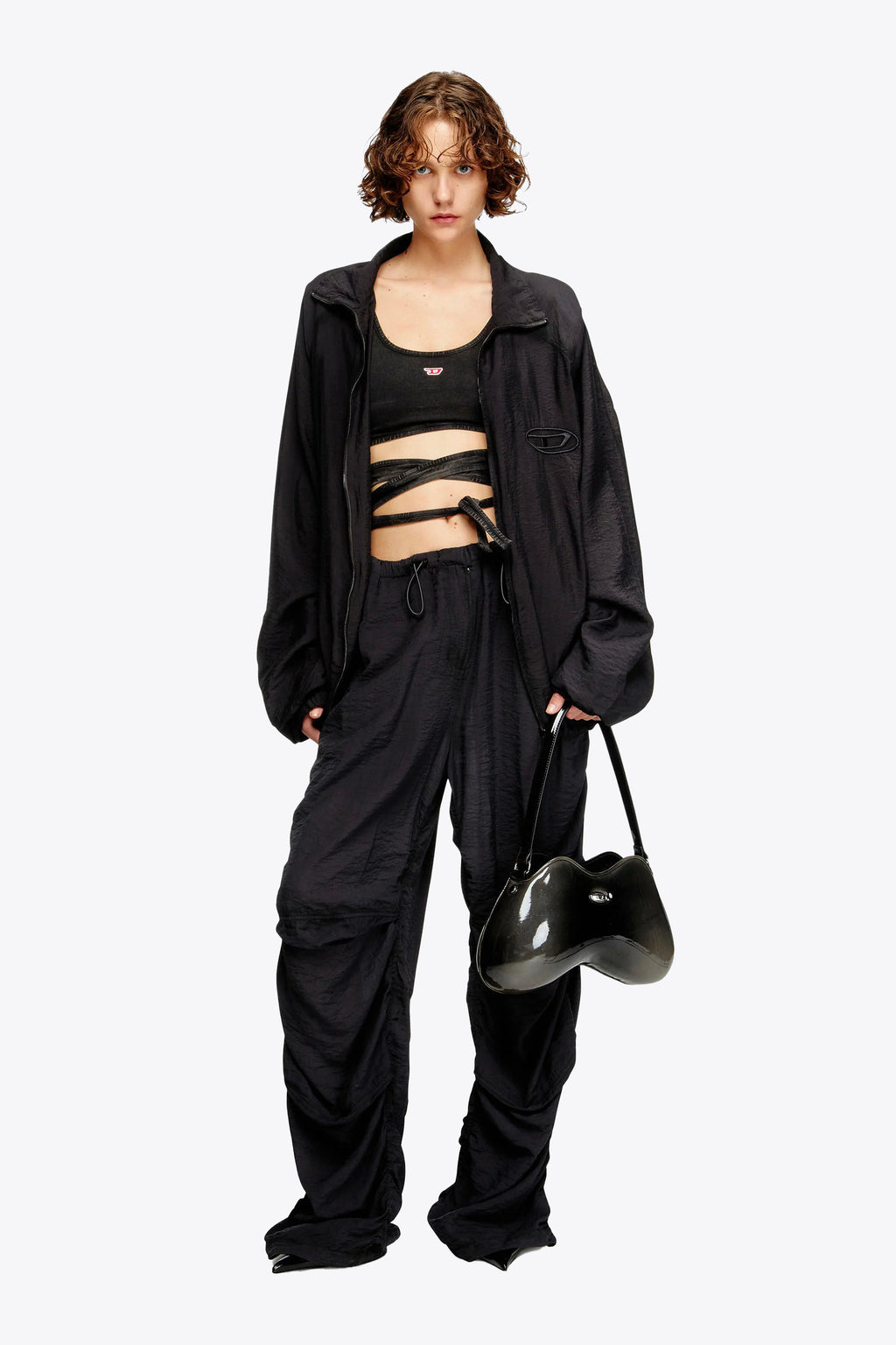 alt-image__Top-in-cotone-grigio-stonewashed-con-lacci-incrociati-in-vita---T-Leya-Tail-R1