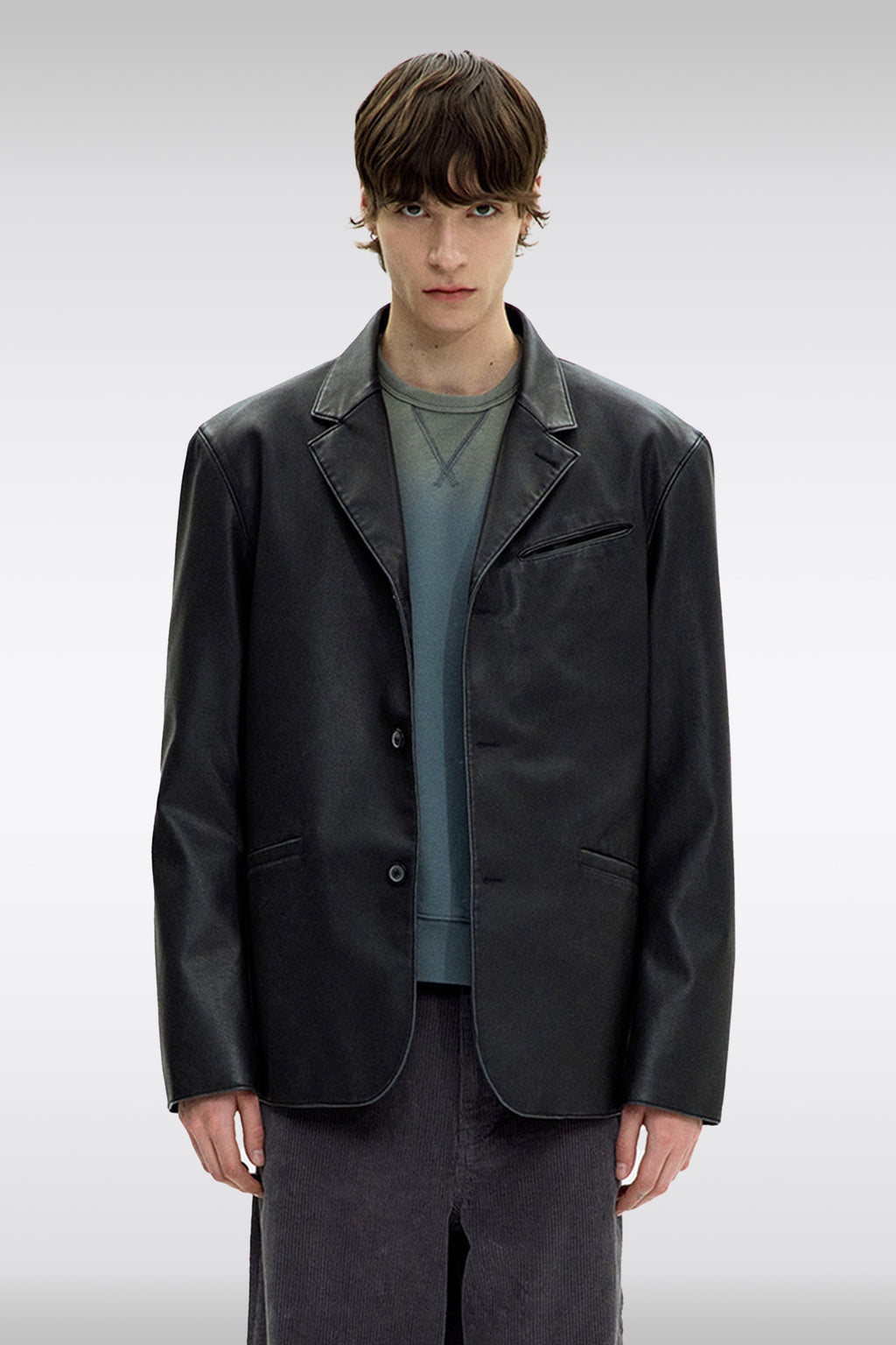 alt-image__Blazer-nero-in-similpelle-stonewashed---Washed-Fake-Leather-Blazer