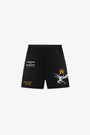Black lyocell shorts with Icarus graphic print and logo - Icarus Short 