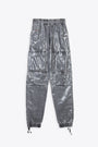 Grey denim cargo pant with sequins effect coating - D Mirt S 