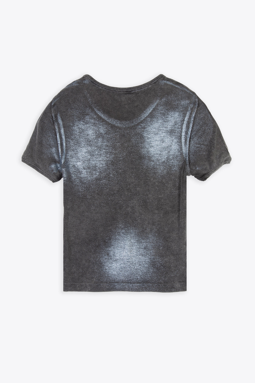 alt-image__Black-ribbed-cotton-t-shirt-with-metallic-coating---T-Ele-N1