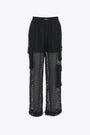 Black mesh cargo pant - Pants Multipocket Mesh  