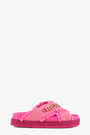 Sandalo in canvas fucsia con suola in corda - Criss-cross rope sandal recycled canvas 