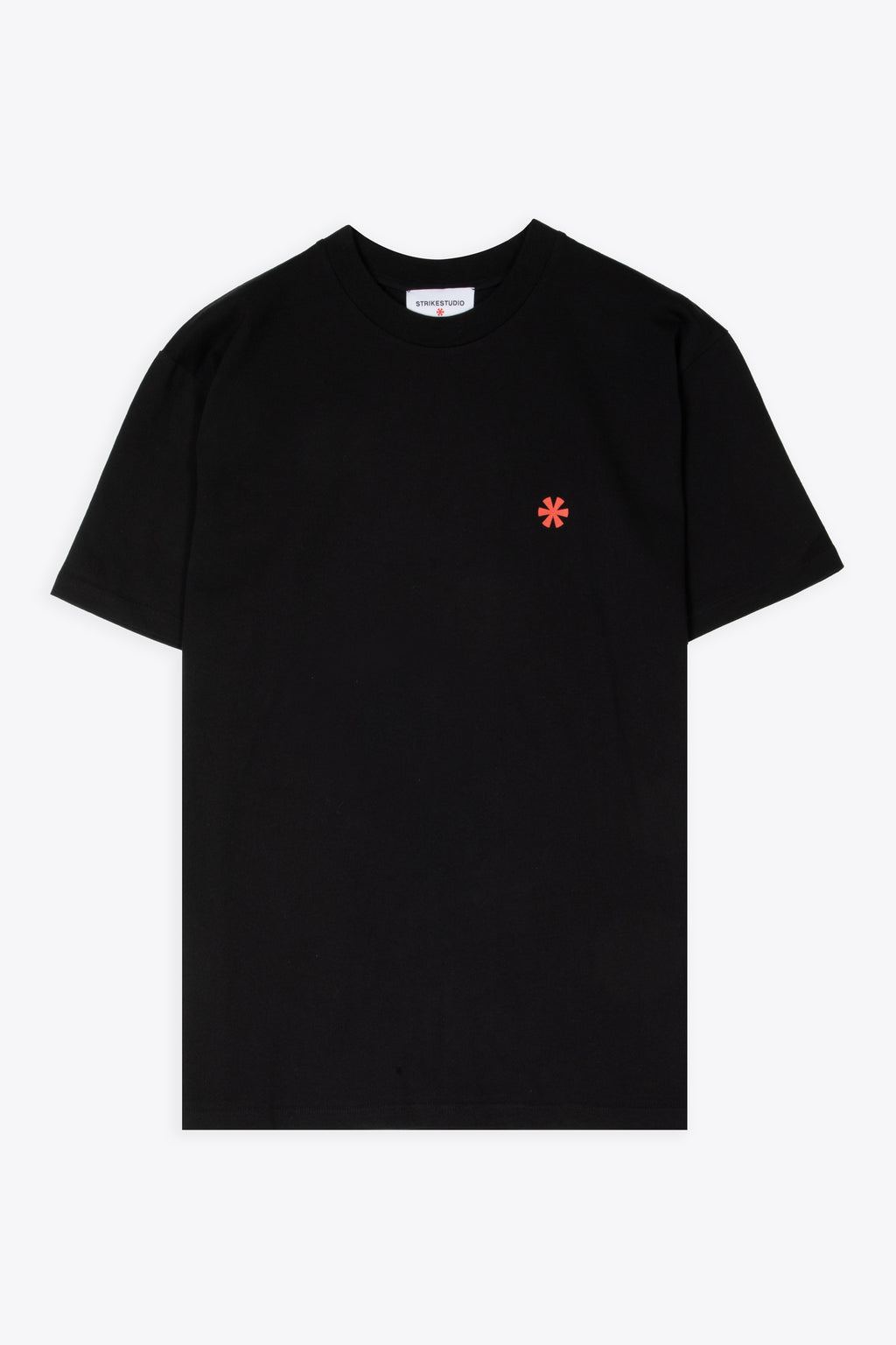 alt-image__Black-cotton-t-shirt-with-red-logo-printed