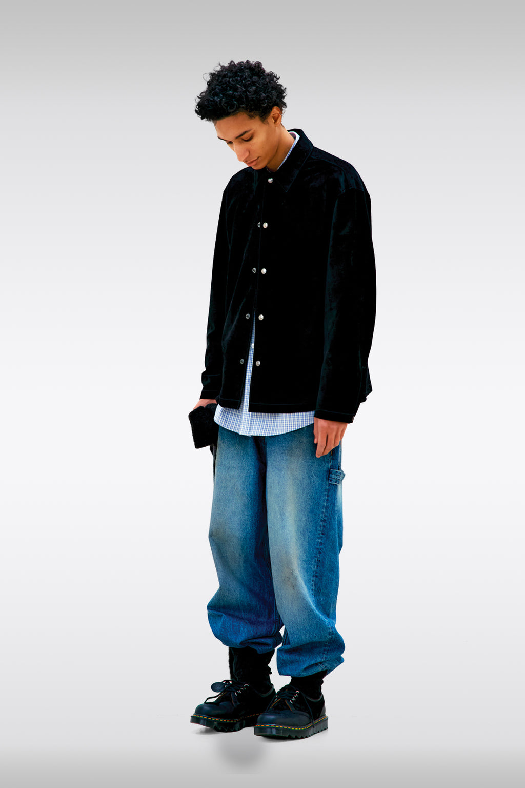 alt-image__Overhisrt-nera-in-suede-con-bottoni-automatici---Snap-Button-Suede-Leather-Shirt-Jacket