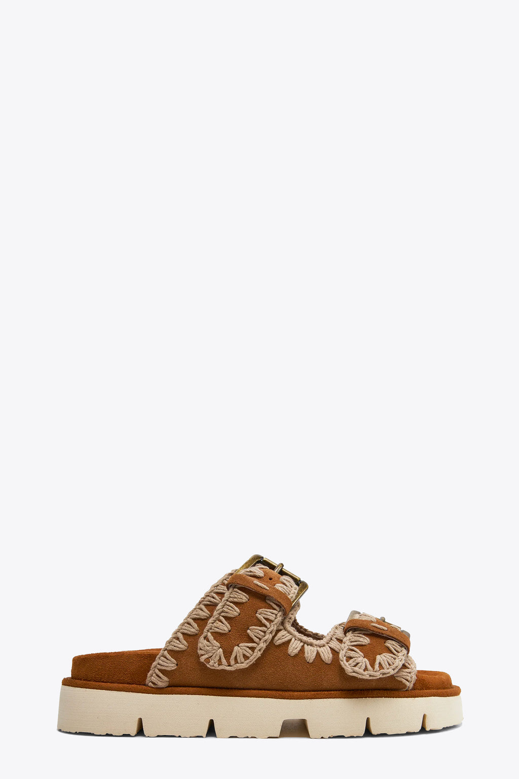 alt-image__Cognac-brown-suede-sandal-with-two-upper-straps-and-crochet-stitches---Bio-Sandal-Two-Buckles-