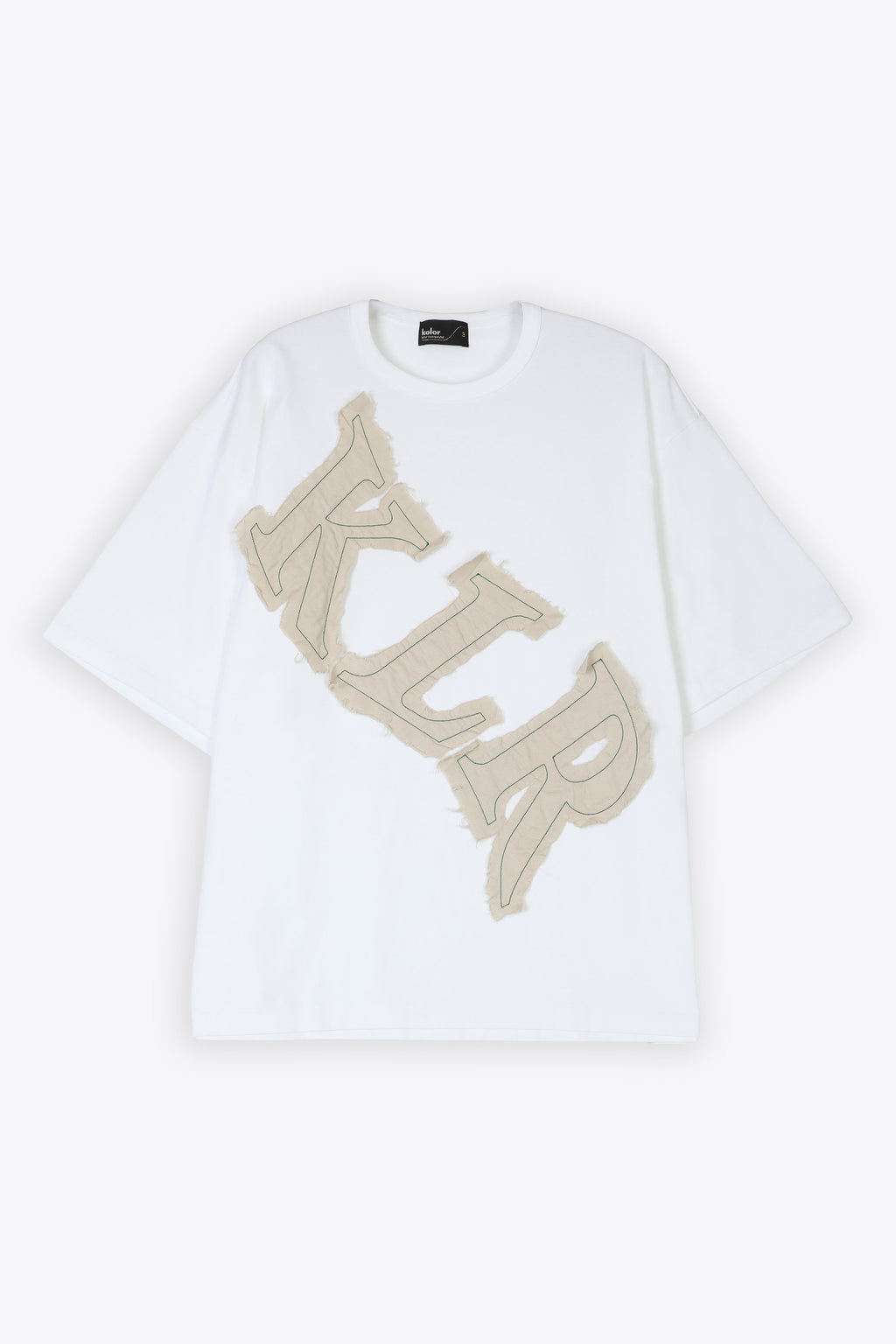 alt-image__T-shirt-oversize-bianca-in-cotone-con-logo-patchwork