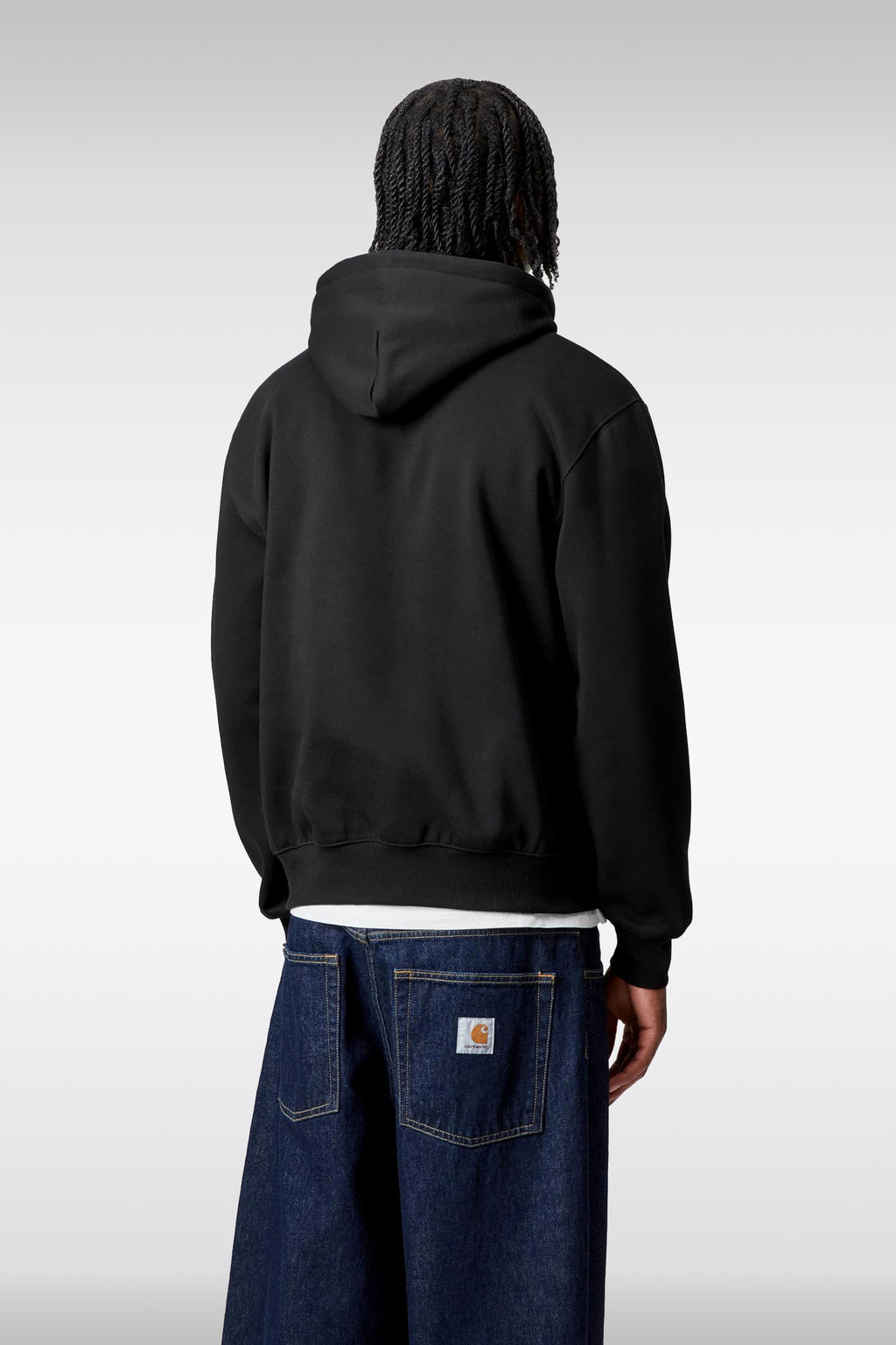 alt-image__Felpa-nera-con-maxi-logo-ricamato-al-petto---Hooded-Carhartt-Sweatshirt