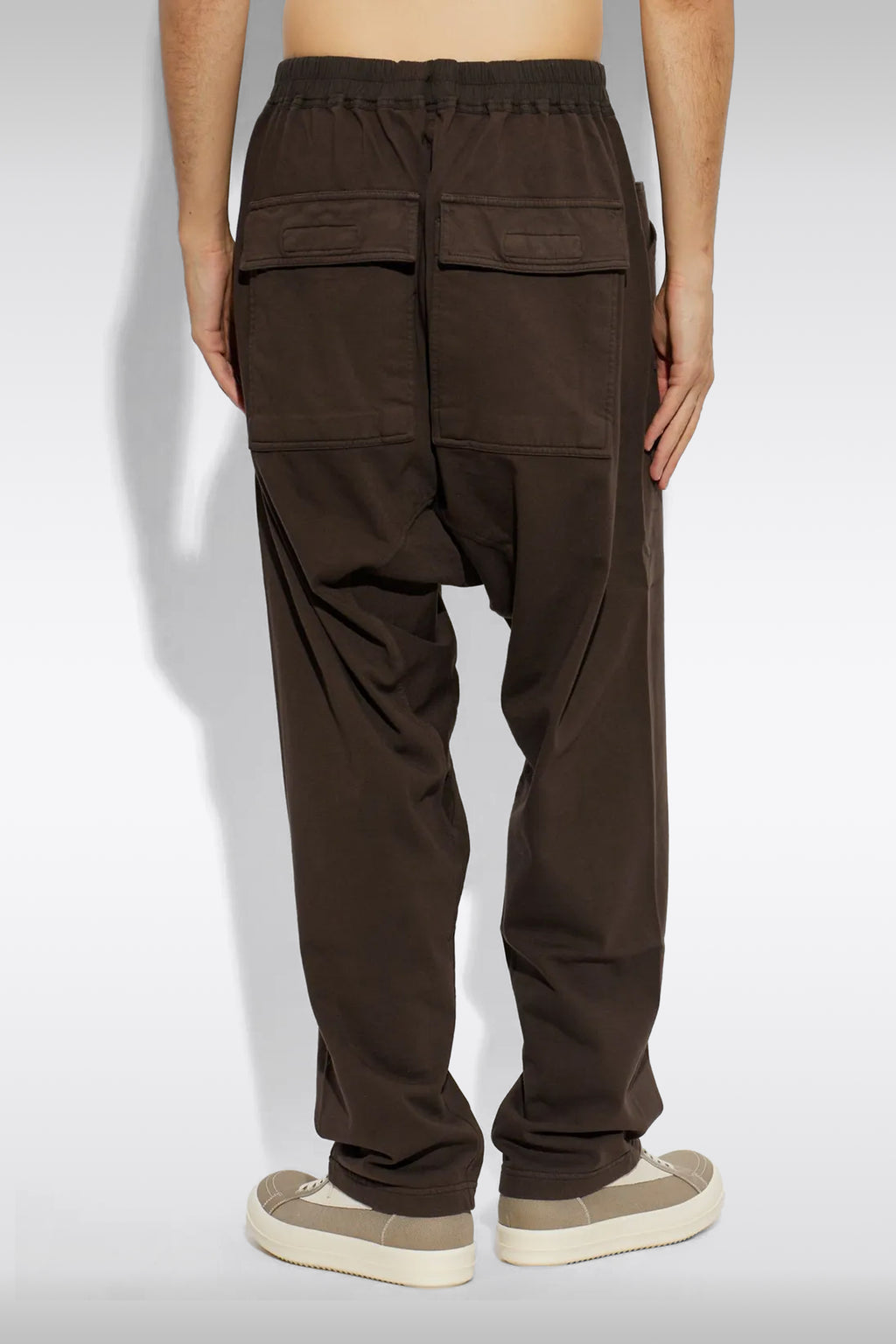 alt-image__Pantalone-in-felpa-marrone-con-elastico-in-vita---Classic-Cargo-Drawstring