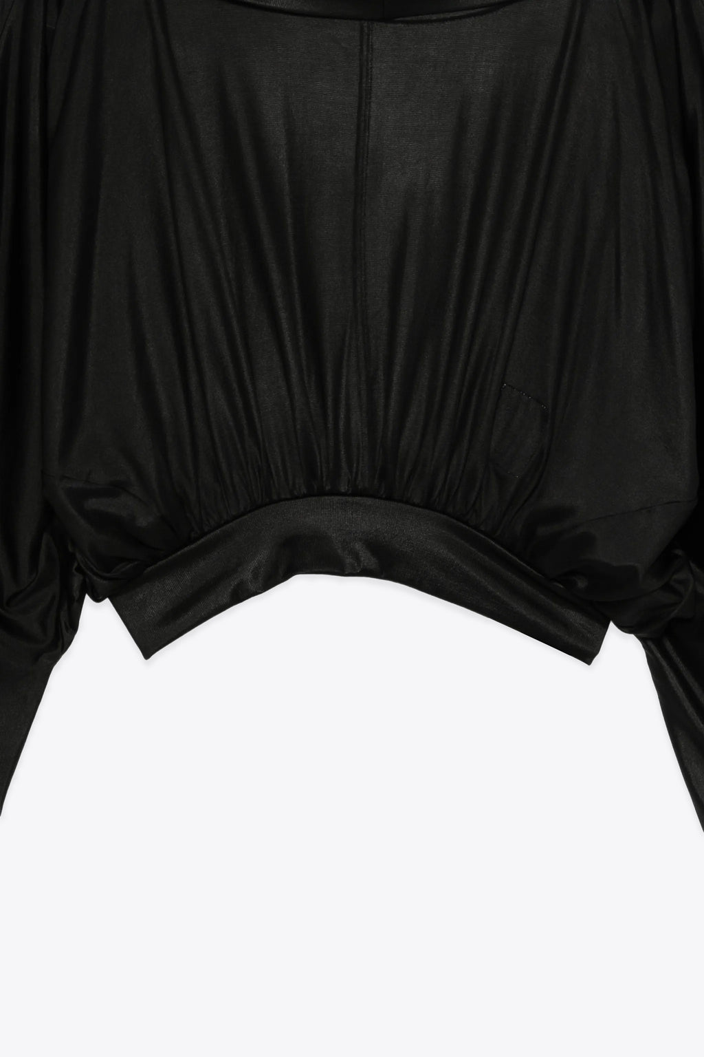 alt-image__Crop-top-nero-in-acetato-con-maniche-lunghe-e-cappuccio---Cropped-Hooded-Top