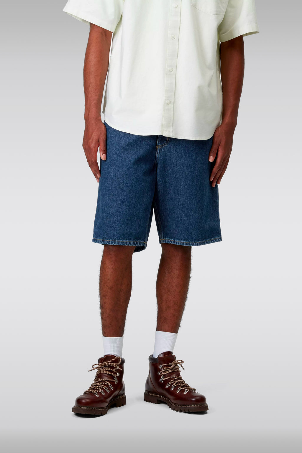 alt-image__Bermuda-workwear-in-denim-blu-medio---Single-Knee-Short