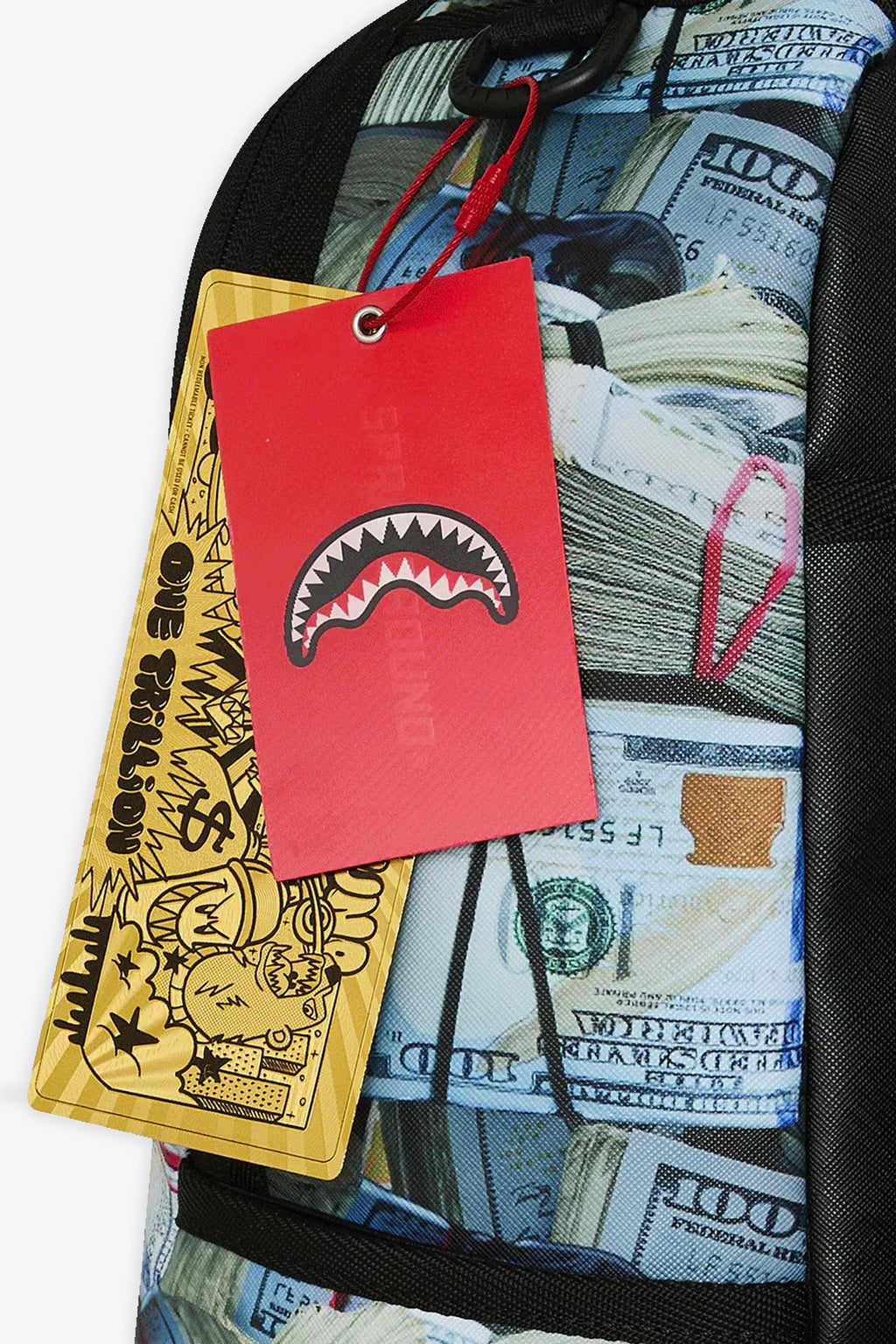 alt-image__Zaino-in-pvc-a-scacchi-panna-con-stampa-banconote---Cream-Check-Full-Of-Cash-Backpack