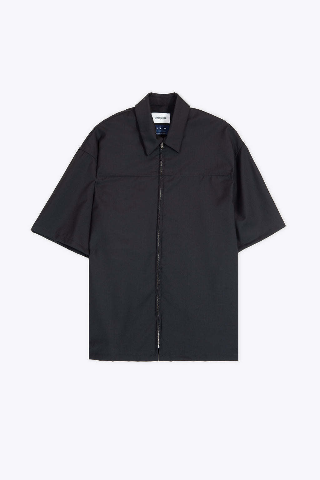 alt-image__Camicia-nera-in-frescolana-con-zip