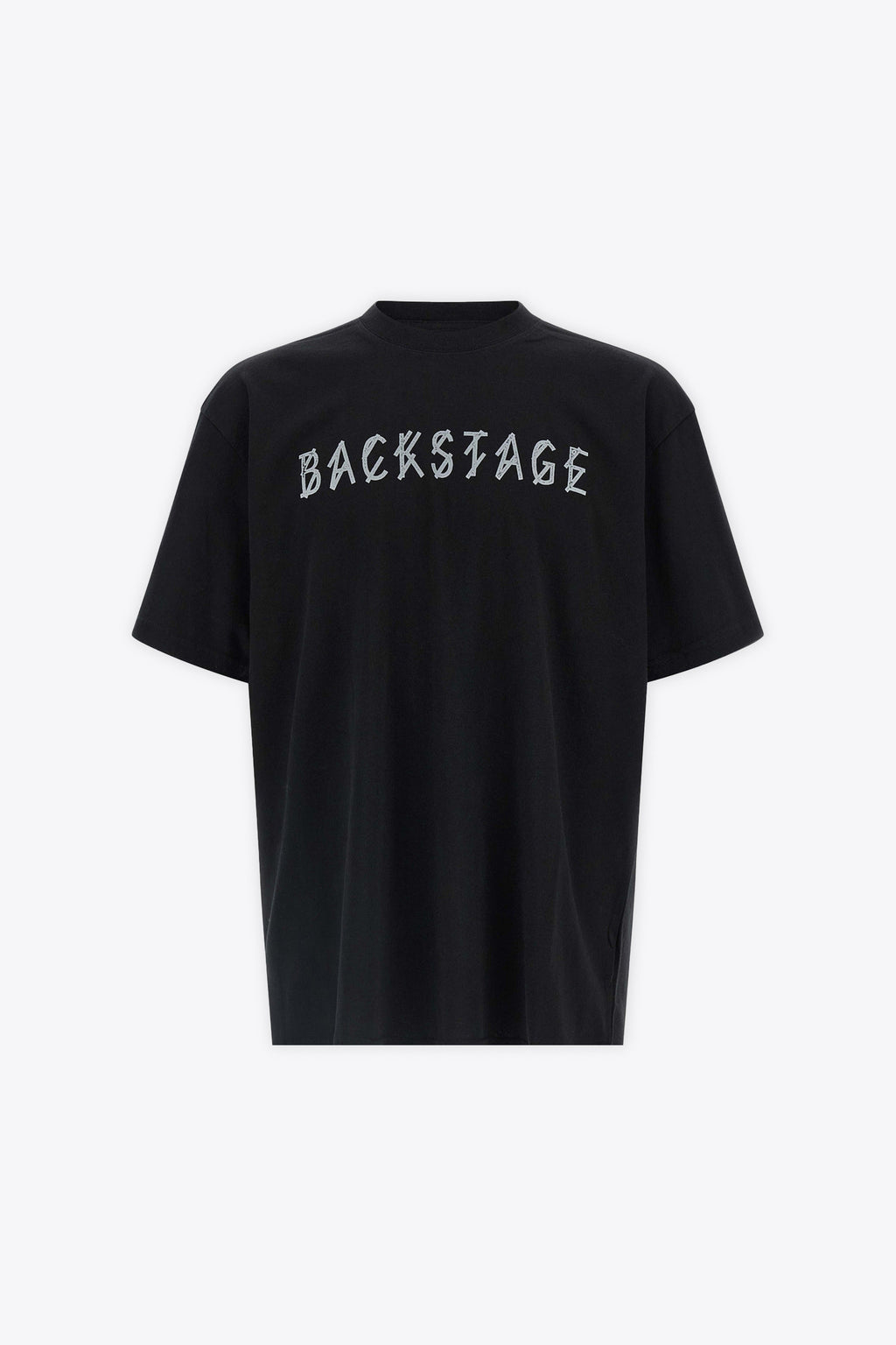 alt-image__T-shirt-nera-con-stampa-grigia-fronte/retro---Backstage-Tee