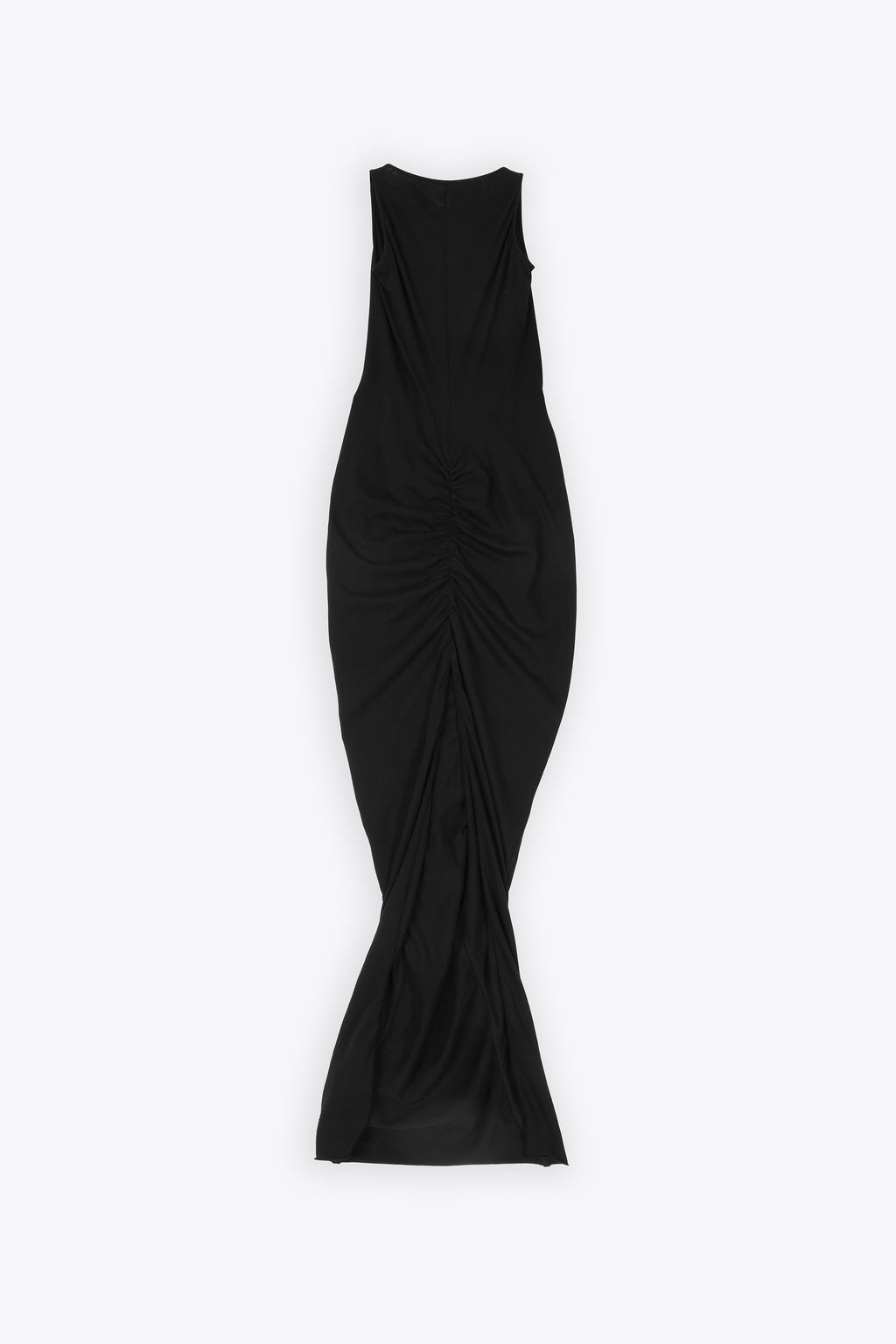alt-image__Abito-lungo-smanicato-con-scollo-a-V-in-cotone-nero---V-neck-Column-Dress