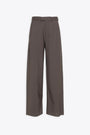 Dove grey tailored wool pant with side panel detail 