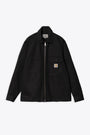 Black herringbone cotton jacket with zip - Rainer Shirt Jac 