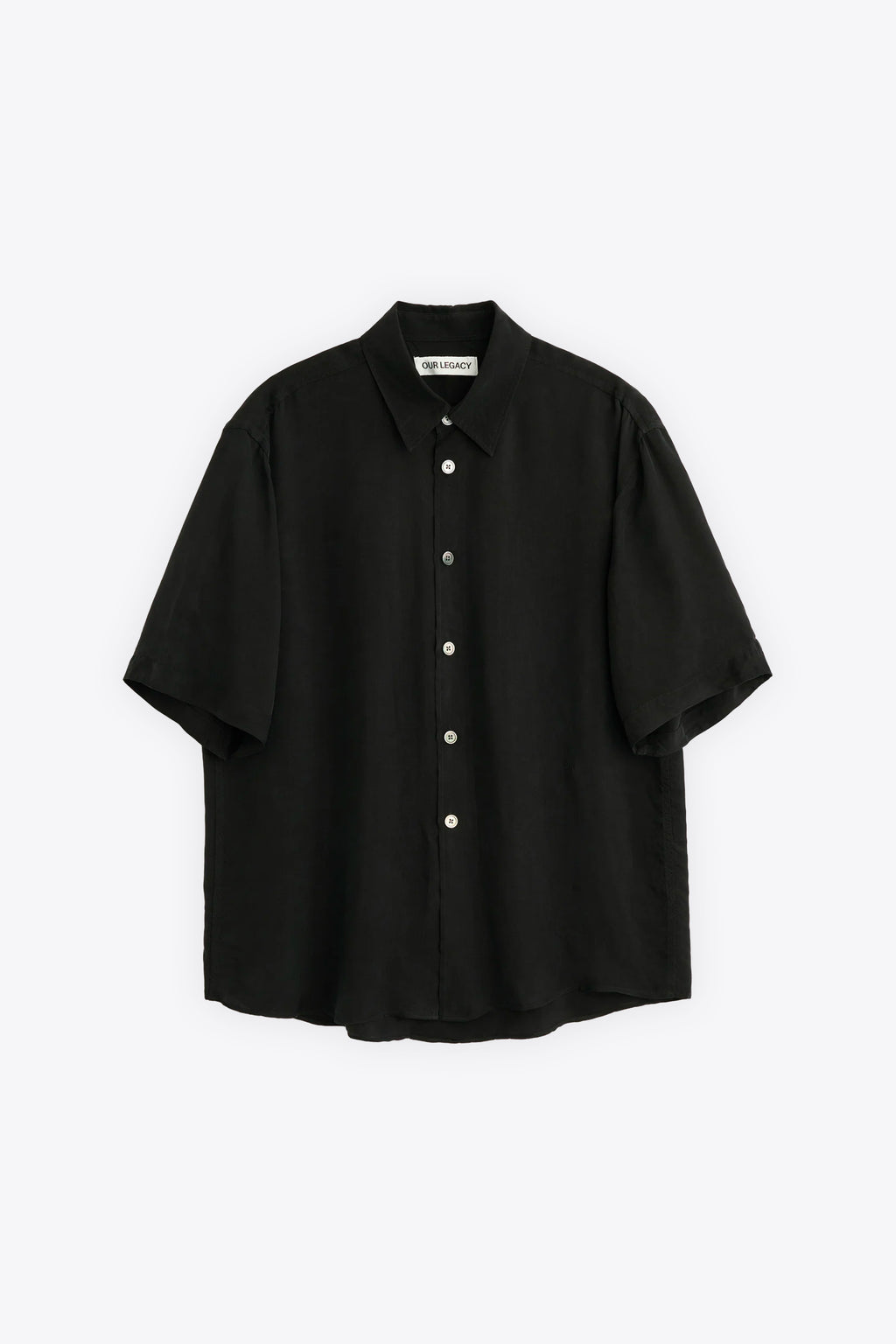 alt-image__Camicia-nera-in-cupro-con-maniche-corte---Beyond-Shirt-Shortsleeve