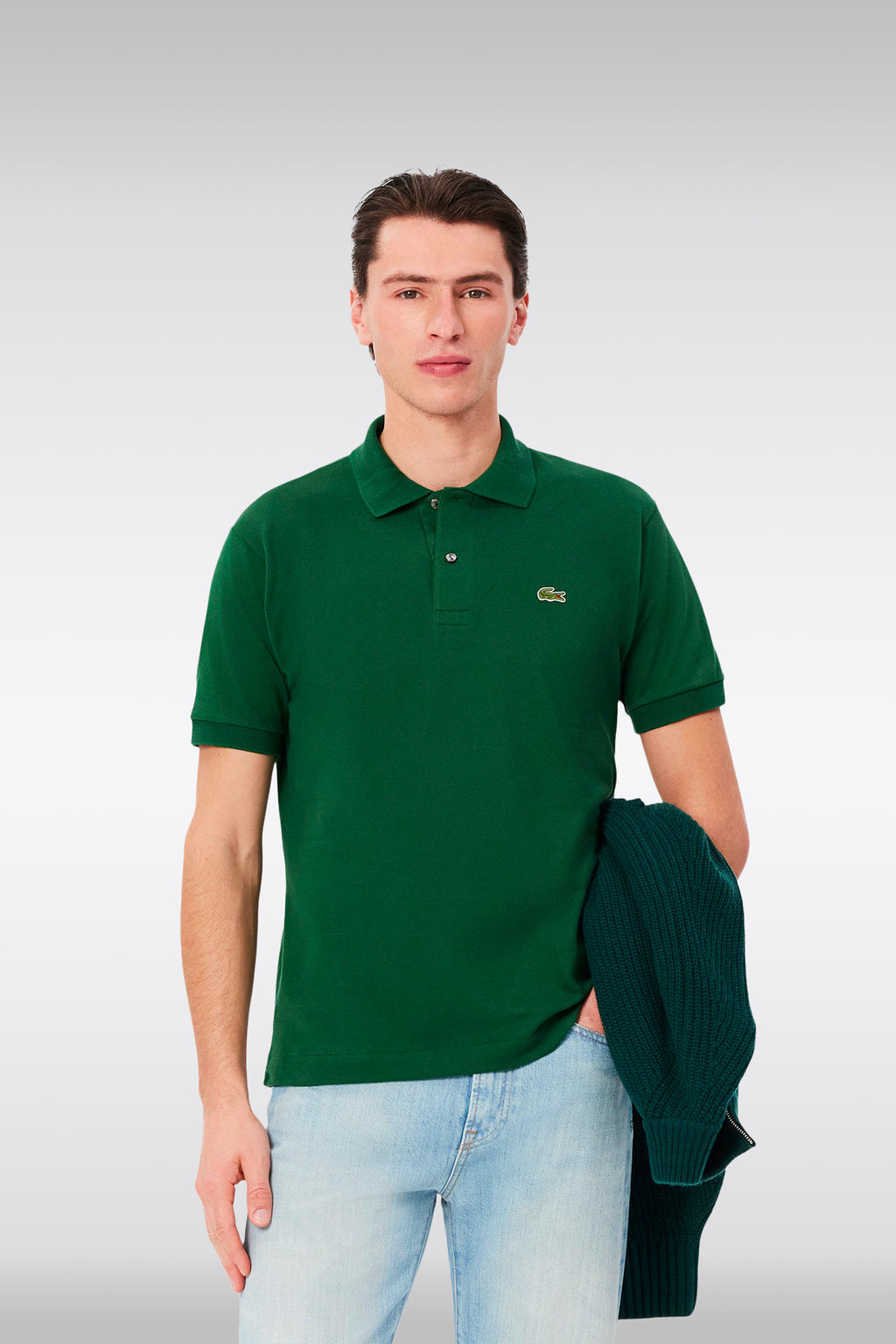 alt-image__Polo-in-cotone-piquè-verde-regular-fit