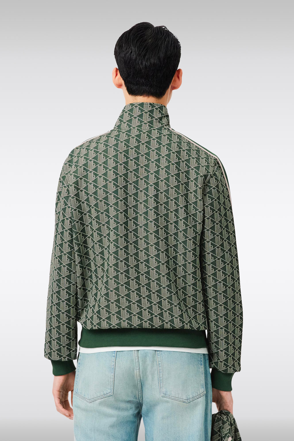 alt-image__Felpa-verde-con-zip-e-motivo-jacquard-monogram