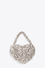 Grey shirred satin heart shaped bag - Shirred Heart Bag 