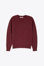 Pullover girocollo in lana bordeaux 