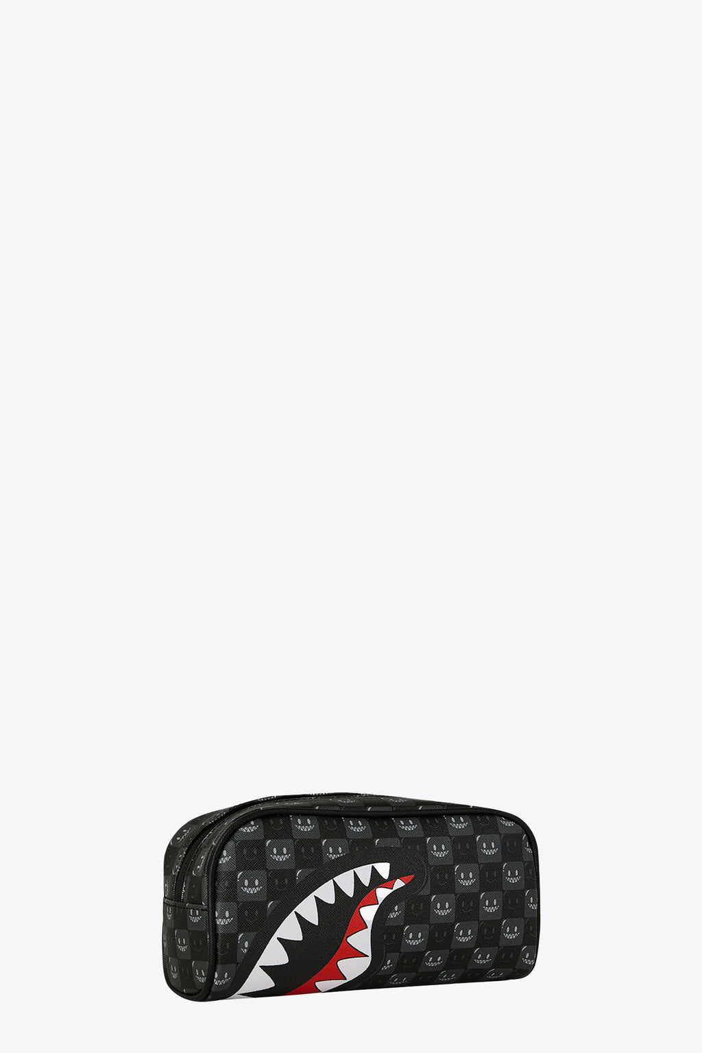 alt-image__Black-check-pvc-pouch-with-smiles-and-shark-mouth-signature---Shark-in-Paris-WTF-Bubbly-Brown-Check-Pouch
